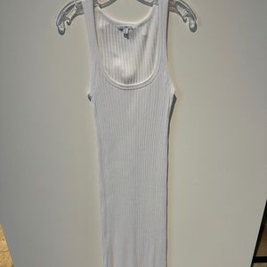 James Perse White Ribbed Dress